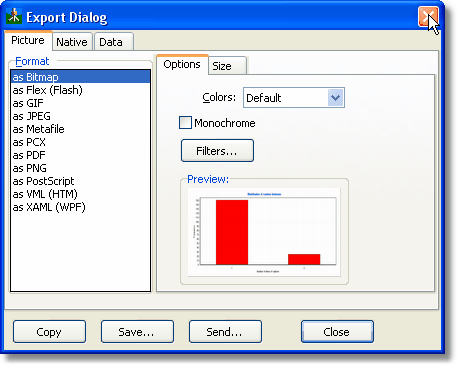 chart export dialog